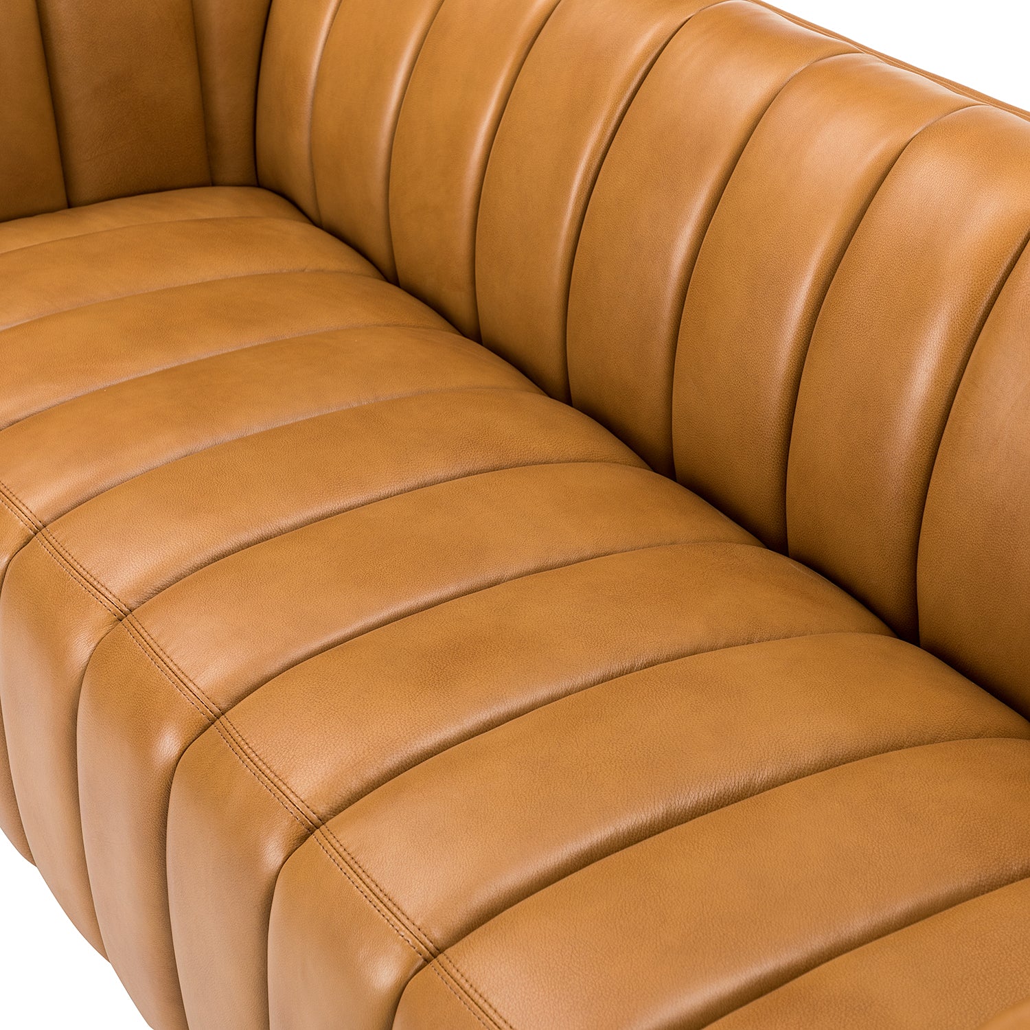 Rowan Genuine Leather Vinyl Office Sofa -83"