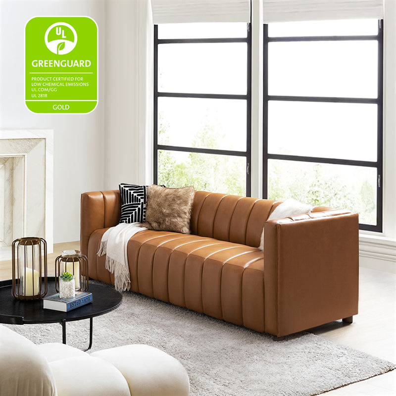 Rowan Genuine Leather Vinyl Office Sofa -83