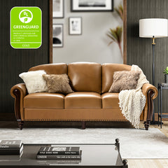 Christoph 84" Genuine Leather Sofa