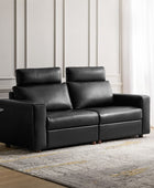 Placidus Modern Square Armrests Genuine Leather Sofa