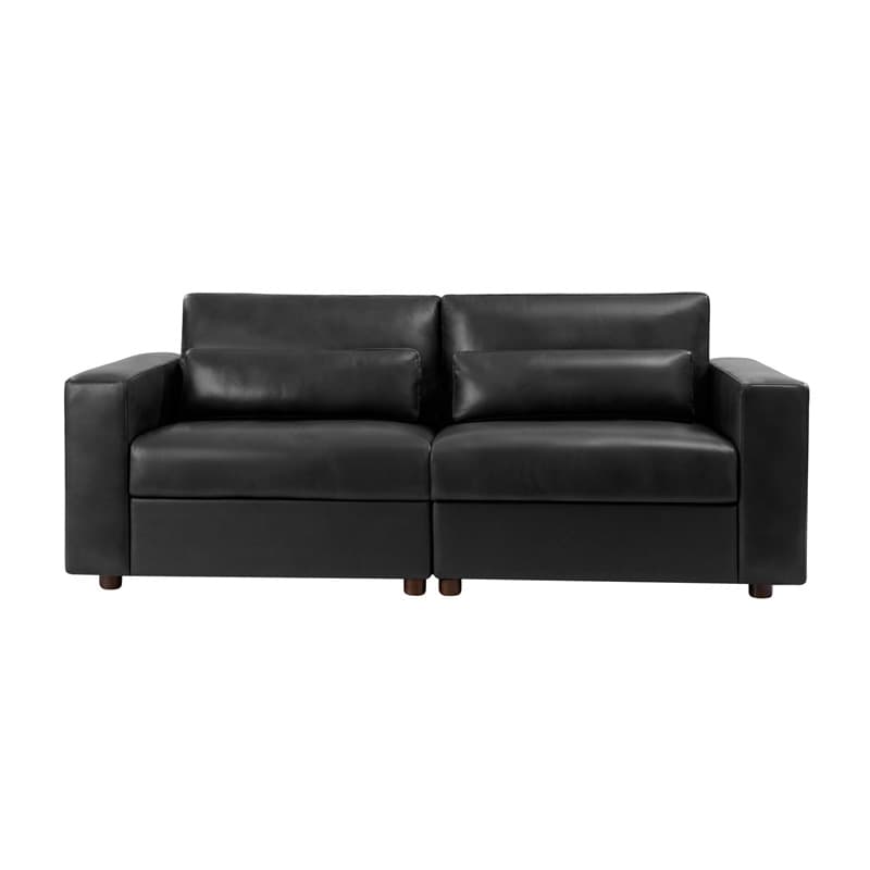 Placidus Modern Square Armrests Genuine Leather Sofa