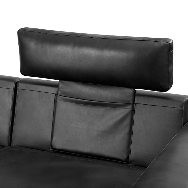 Placidus Modern Square Armrests Genuine Leather Sofa