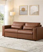 Placidus Modern Square Armrests Genuine Leather Sofa