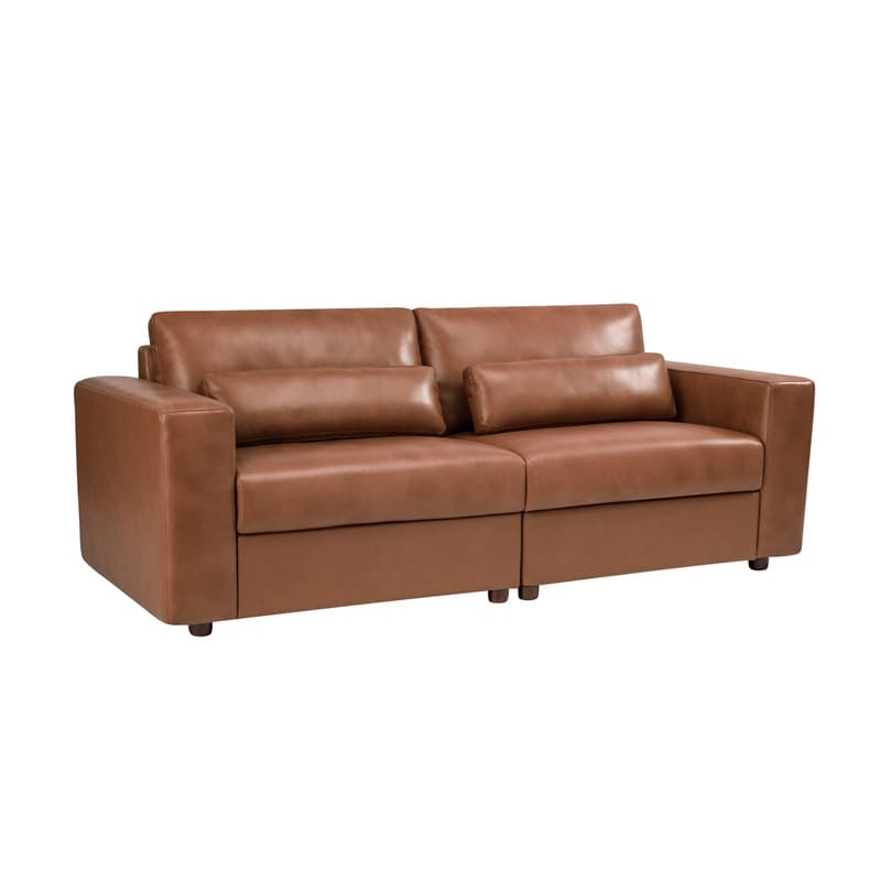 Placidus Modern Square Armrests Genuine Leather Sofa