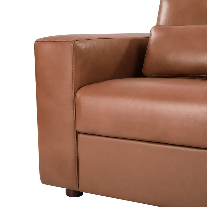 Placidus Modern Square Armrests Genuine Leather Sofa