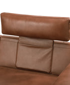 Placidus Modern Square Armrests Genuine Leather Sofa