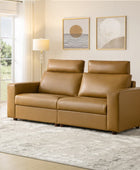 Placidus Modern Square Armrests Genuine Leather Sofa