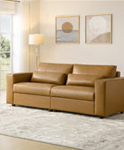 Placidus Modern Square Armrests Genuine Leather Sofa