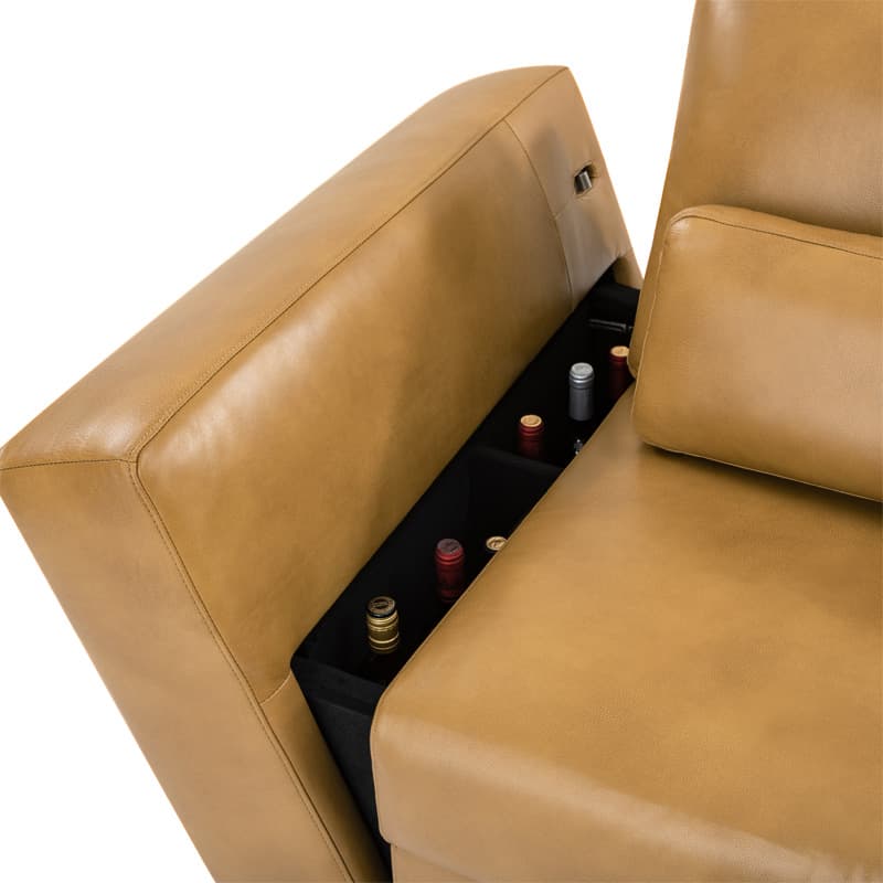 Placidus Modern Square Armrests Genuine Leather Sofa