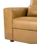 Placidus Modern Square Armrests Genuine Leather Sofa