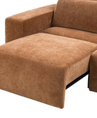 Moussea Modern Chenille Power Reclining Sofa with Sofa Bed Functionality