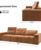 Moussea Modern Chenille Power Reclining Sofa with Sofa Bed Functionality