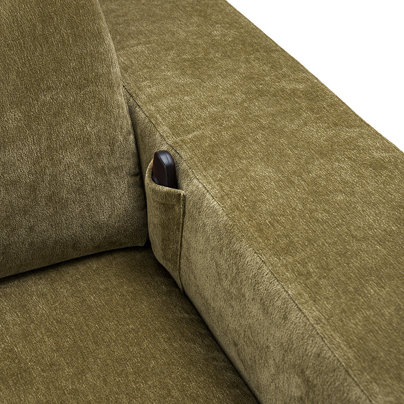 Moussea Modern Chenille Power Reclining Sofa with Sofa Bed Functionality