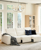 Moussea Modern Chenille Power Reclining Sofa with Sofa Bed Functionality