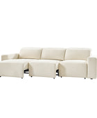 Moussea Modern Chenille Power Reclining Sofa with Sofa Bed Functionality