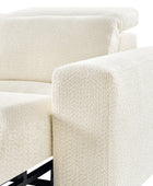Moussea Modern Chenille Power Reclining Sofa with Sofa Bed Functionality