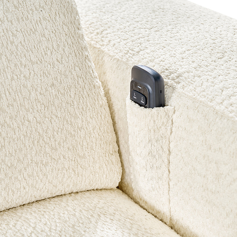 Moussea Modern Chenille Power Reclining Sofa with Sofa Bed Functionality