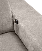 Moussea Modern Chenille Power Reclining Sofa with Sofa Bed Functionality