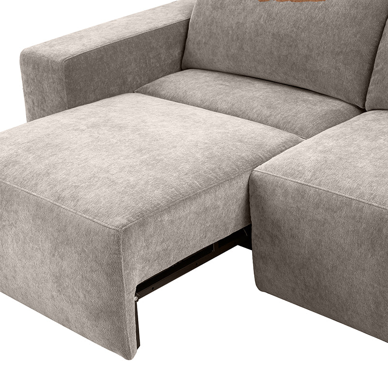 Moussea Modern Chenille Power Reclining Sofa with Sofa Bed Functionality