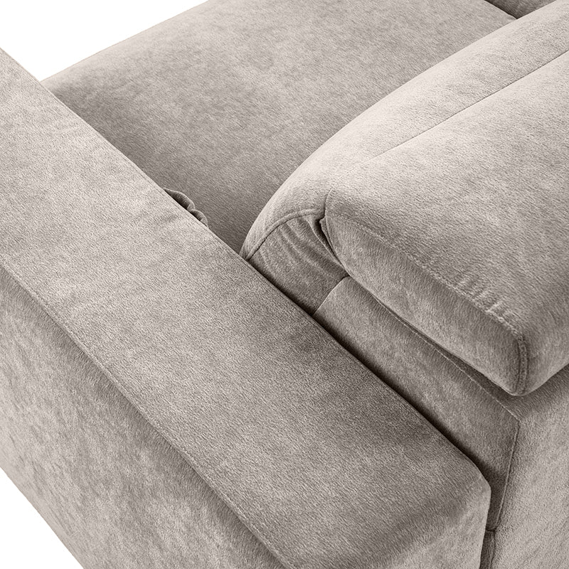 Moussea Modern Chenille Power Reclining Sofa with Sofa Bed Functionality