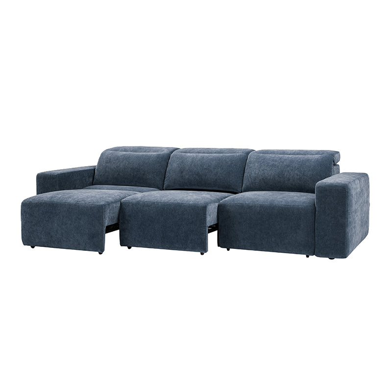 Moussea Modern Chenille Power Reclining Sofa with Sofa Bed Functionality