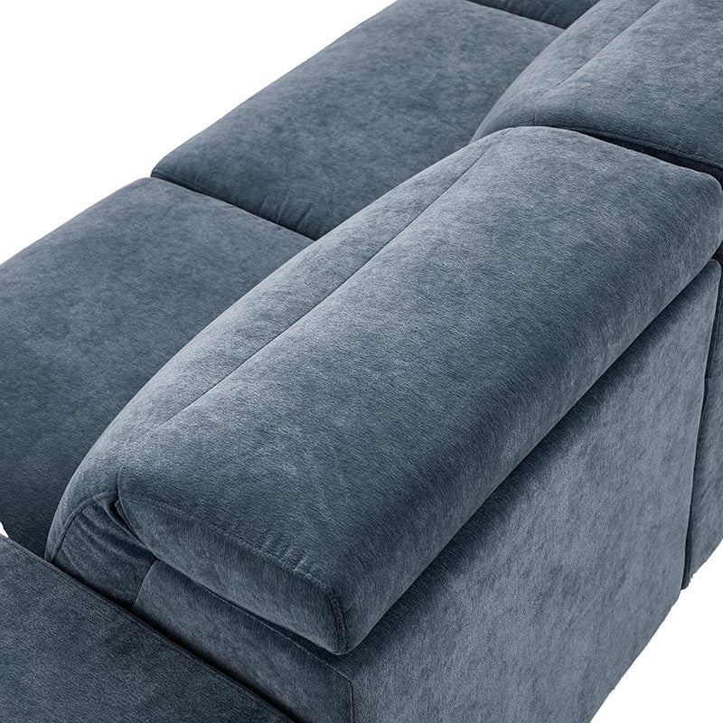 Moussea Modern Chenille Power Reclining Sofa with Sofa Bed Functionality