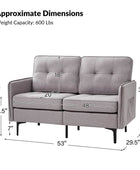 Ricarda Sofa with Removable Cushions for Easy Cleaning