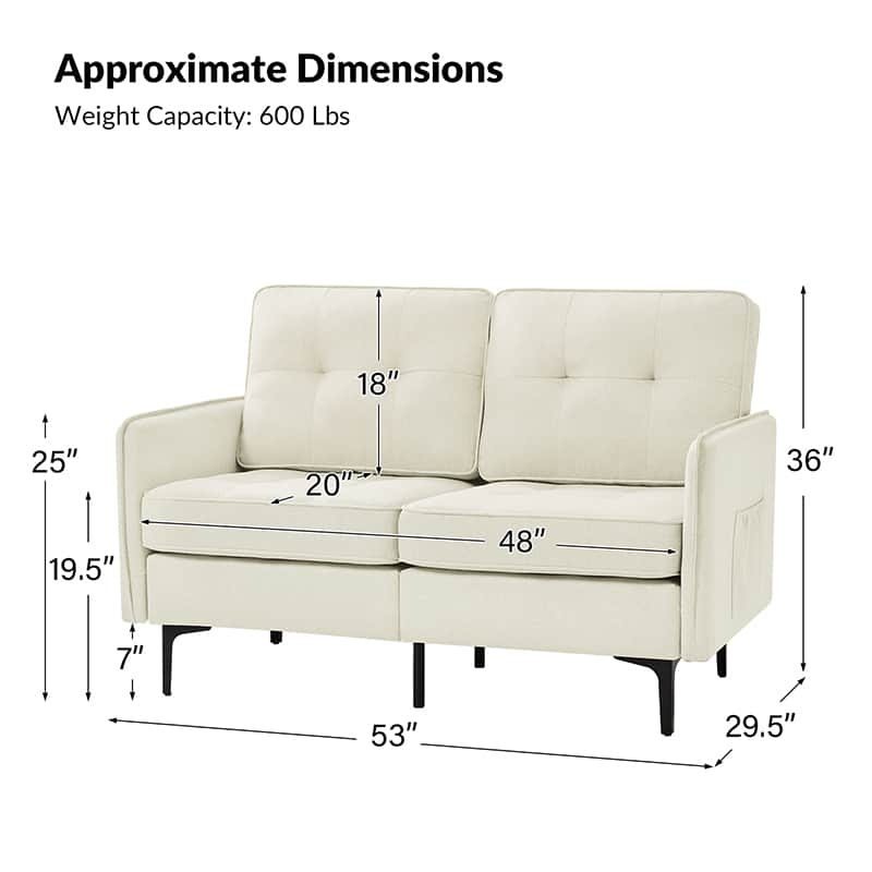 Ricarda Sofa with Removable Cushions for Easy Cleaning