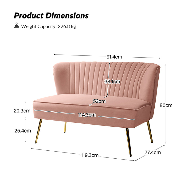 Bariana Velvet Loveseat