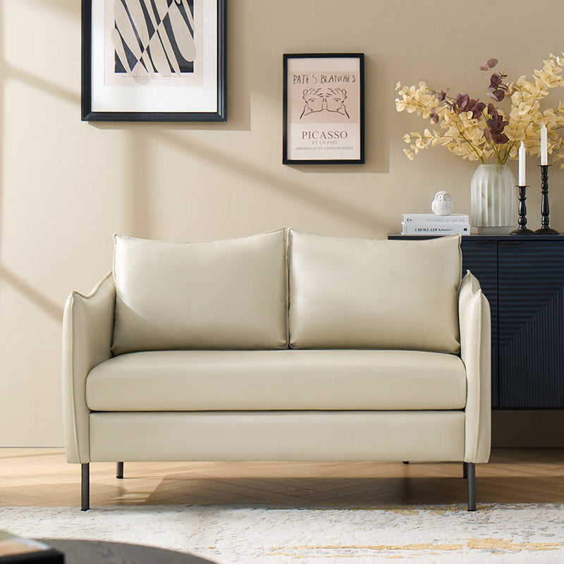 Vic Modern Industrial Loveseat with PU Leather