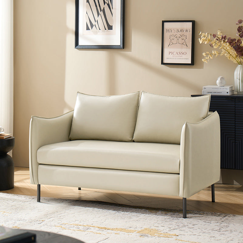 Vic Modern Industrial Loveseat with PU Leather