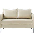 Vic Modern Industrial Loveseat with PU Leather