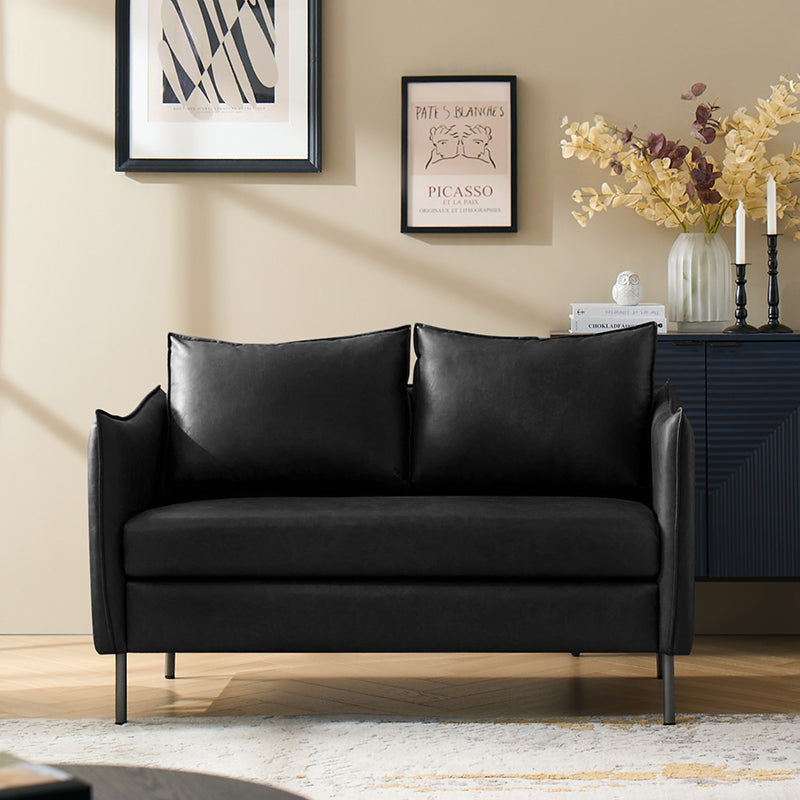 Vic Modern Industrial Loveseat with PU Leather