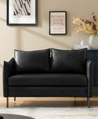 Vic Modern Industrial Loveseat with PU Leather