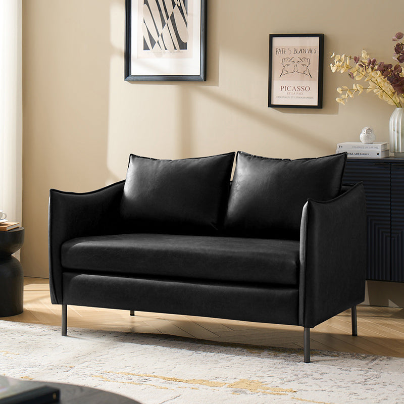 Vic Modern Industrial Loveseat with PU Leather