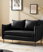 Vic Modern Industrial Loveseat with PU Leather