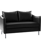 Vic Modern Industrial Loveseat with PU Leather