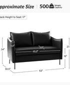 Vic Modern Industrial Loveseat with PU Leather