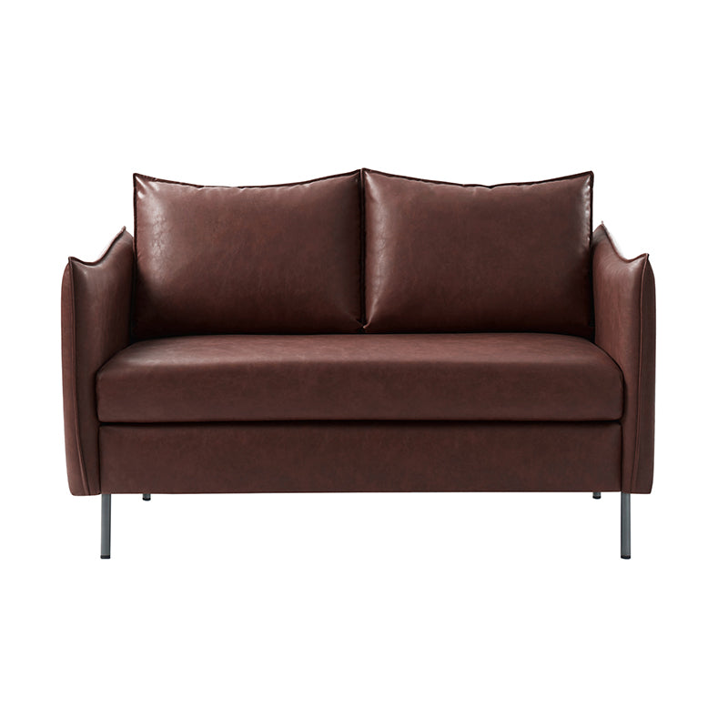 Vic Modern Industrial Loveseat with PU Leather