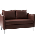 Vic Modern Industrial Loveseat with PU Leather