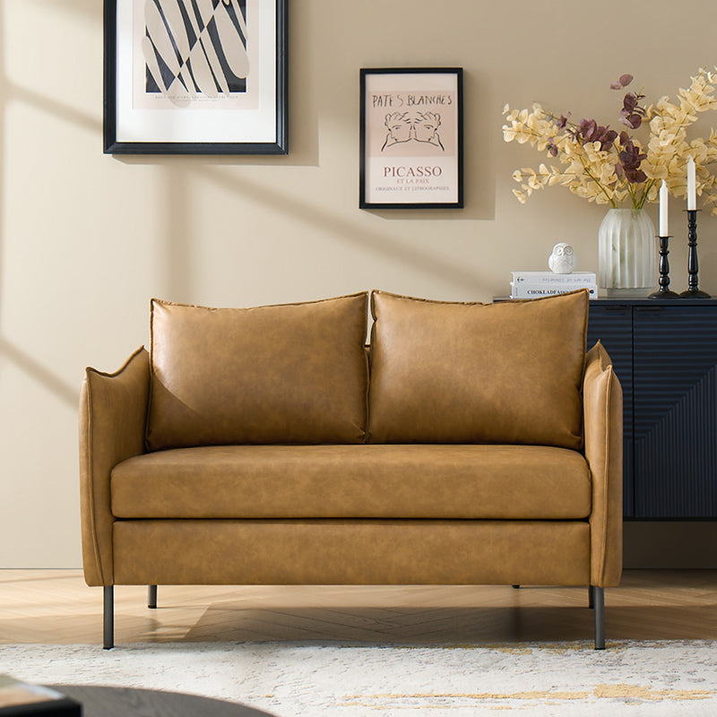 Vic Modern Industrial Loveseat with PU Leather