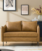 Vic Modern Industrial Loveseat with PU Leather