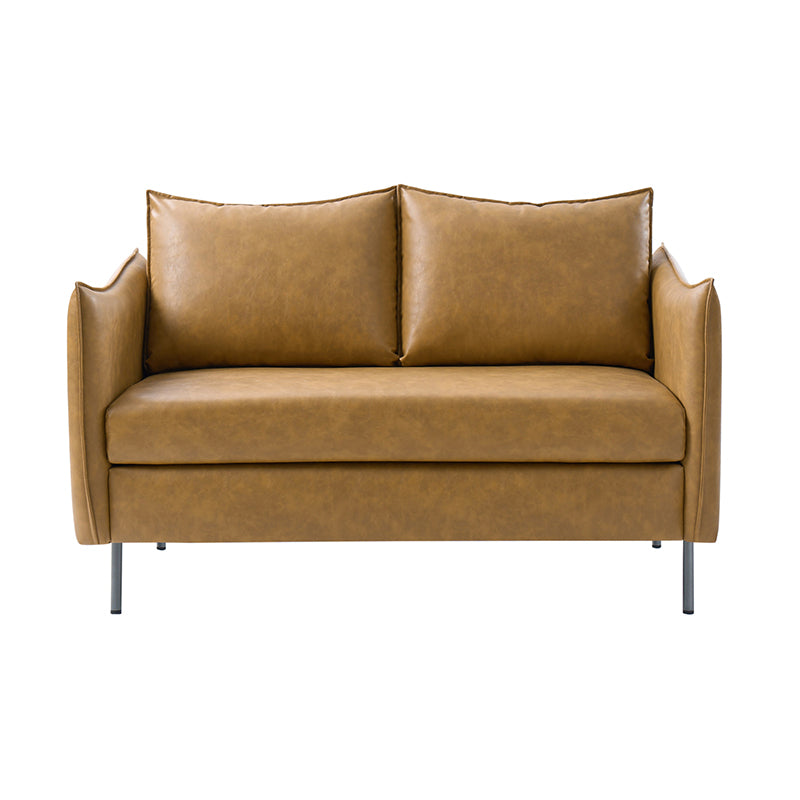 Vic Modern Industrial Loveseat with PU Leather