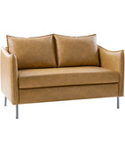 Vic Modern Industrial Loveseat with PU Leather