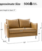 Vic Modern Industrial Loveseat with PU Leather