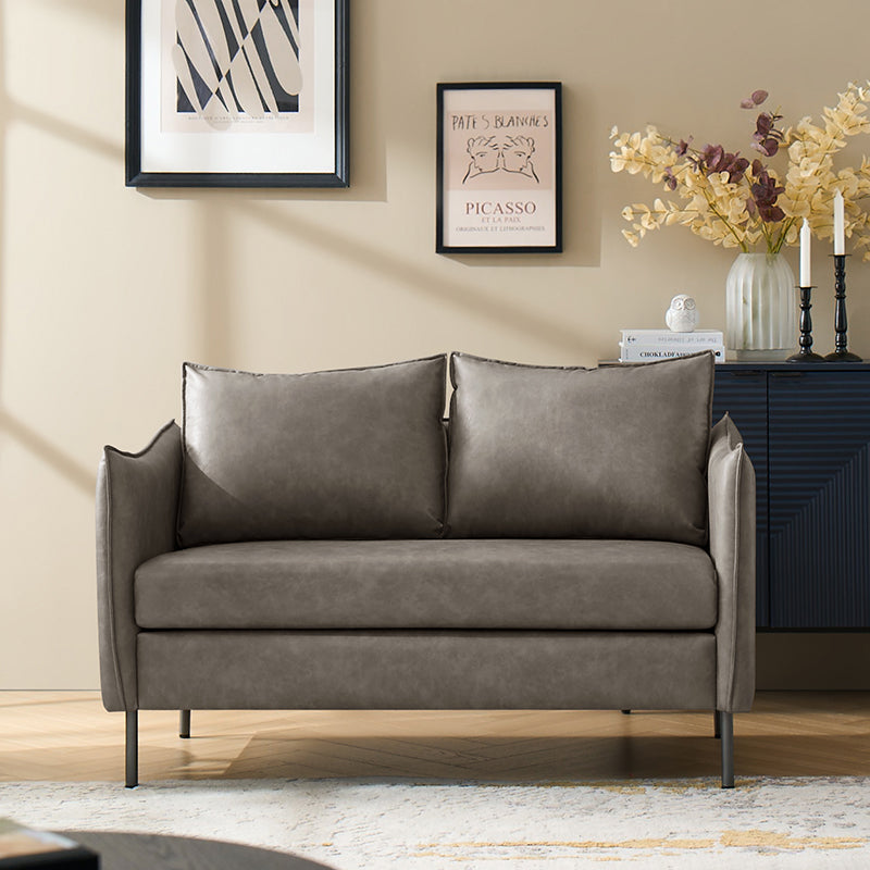 Vic Modern Industrial Loveseat with PU Leather