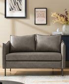 Vic Modern Industrial Loveseat with PU Leather