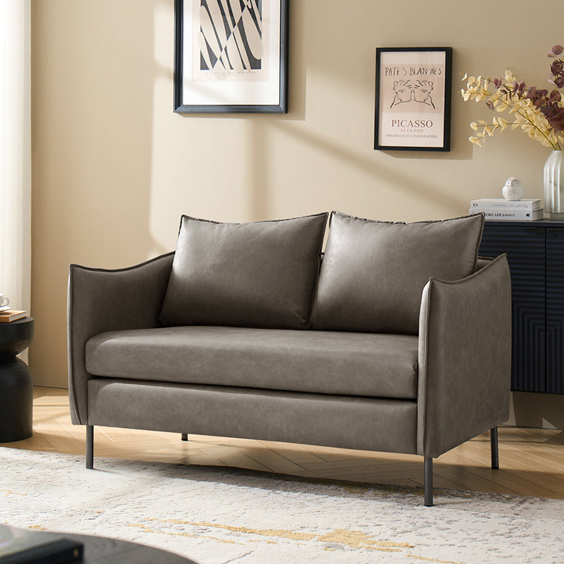 Vic Modern Industrial Loveseat with PU Leather