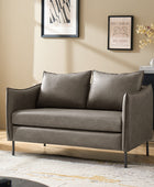 Vic Modern Industrial Loveseat with PU Leather