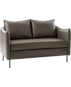 Vic Modern Industrial Loveseat with PU Leather